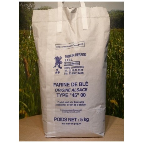 Farine de blé T45 en sac de 5kg